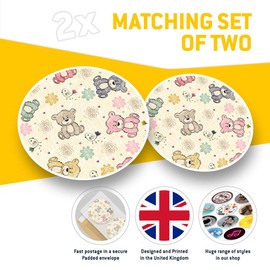 Vinyl Stickers (Set of 2) 30cm - Cute Teddy Bears Baby 13197