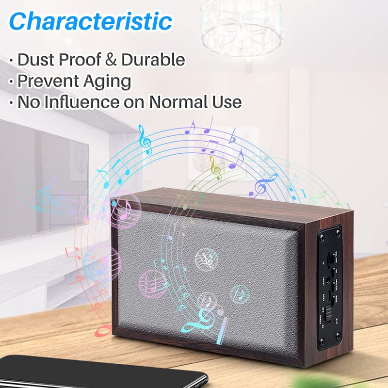Kalevel Speaker Fabric Black Speaker Grill Cloth Dust Proof Speaker