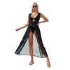 CHIC DIARY Bikini Strandkleid Cover Up Boho Ärmellos Maxi Strandtunika