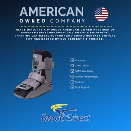 Brace Align Ultra Light Air Short Walking Boot – Full-Shell Pneumatic Orthopedic Boot for Foot & Ankle Fractures, Sprains, Achilles Injury Recovery PDAC L4360/L4361 – Size Medium (US Shoe Men