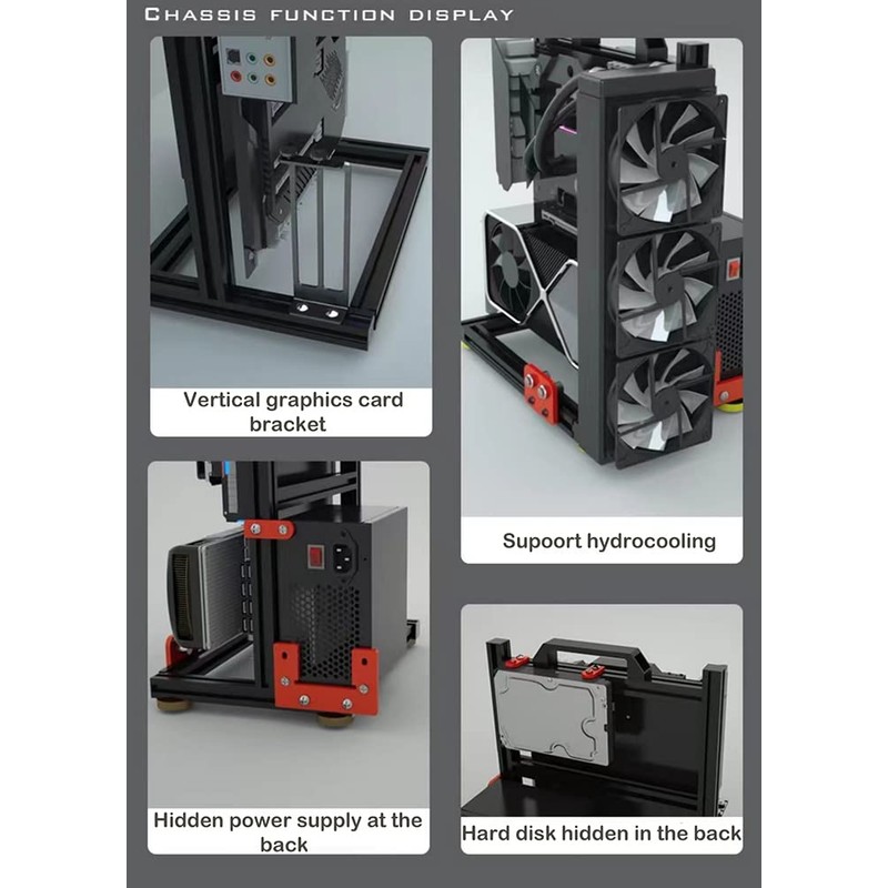EDIY PC Test Bench Open Air Computer Case ITX UMATX