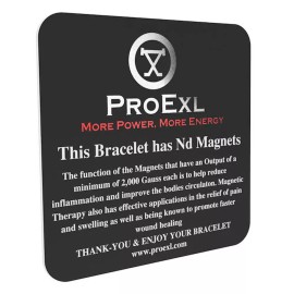 ProExl ion Magnetic Energy Golf Bracelet Graphite Gray Deluxe Gift Box