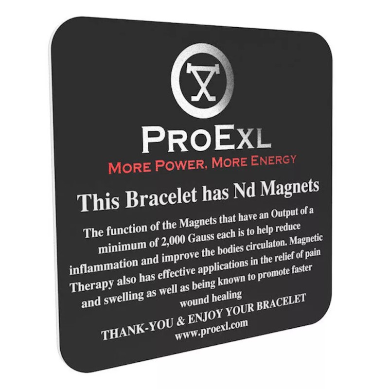 ProExl ion Magnetic Energy Golf Bracelet Graphite Gray Deluxe Gift
