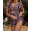 Yonique Women Swimsuits with Skirt - One Piece Tummy Control