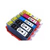 Genérico Cartuchos Compatible Kit 5 Piezas 670 XL 1 Amarillo,
