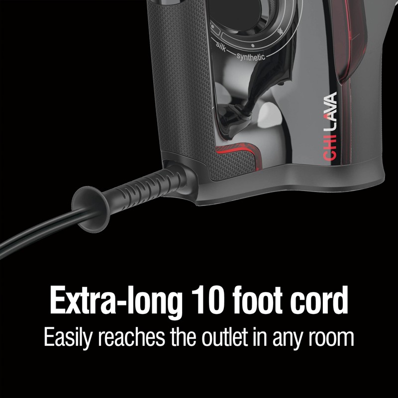 CHI Steam Iron for Clothes, 300+ Holes for Powerful Steaming,