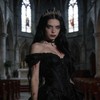 Amariver Black Crystal Tiara Crown for Women Gothic Gold Crown