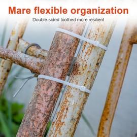 Bridas de cremallera de 18 pulgadas de doble cara dentadas, resistencia a la traccin de 120 libras, bridas de cable resistentes con autobloqueo...    