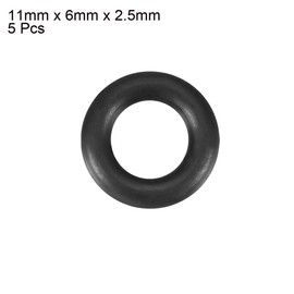 sourcing map Pack of 5 O Ring Sealing Rings Rubber Seal 11 mm AD 6 mm ID 2.5 mm Nitrile Rubber NBR Washer Seal Kit for Sealing Elements Tap Connector Repair Car