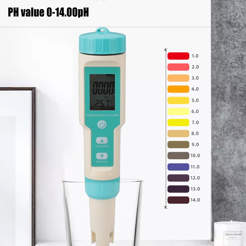 Water Quality Meter ORP PH TDS TEMP EC Salinity SG