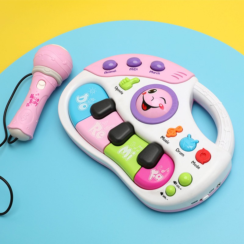 Baby Piano Toy Multifunctional Educational Drum Animal Sound Keyboard Piano