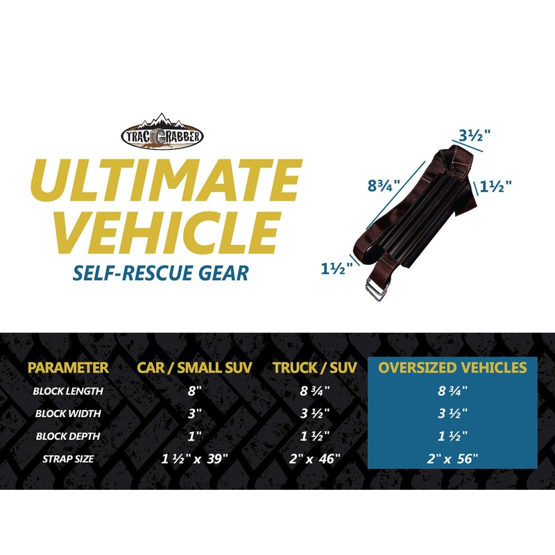 TRACGRABBER Tire Traction Device for Oversized Tires on Trucks/SUVs, Set