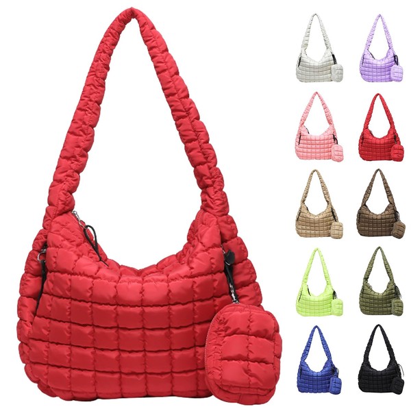 Bagtopia Puffer Tote Bag for Women, Large Quilted Puffer Bag
