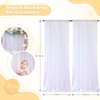 B-COOL Sequin Backdrop Curtains Iridescent White Curtain for Wedding Backdrop
