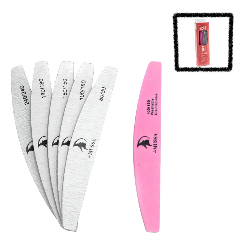 Set De 6 Limas De Granajes 80/100/150/180/240/sponge 100/180