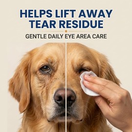 yizeril Dog Eye Wipes - 200 Count Pet Tear Stain Wipes for Dogs and Cats, Soft Round Pads for Daily Eye Cleaning Discharge Crust Debris