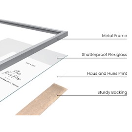 HAUS AND HUES 8x10 Silver Picture Frames - Set of 6 Aluminum Frames for Posters, Prints, and Artwork (8x10 in, Silver, Set of 6)