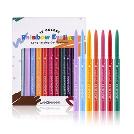 PRALOVIXAE 12 Colors Pro Eyeliner Set - High Pigmented, Waterproof & Smudge-Proof, Long Lasting Liquid Eye Liner Pens for Cat Eye Makeup