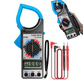Digital Clamp Multimeter | Volt Amp Meter - LCD Display Detector with Jaw Electrician Tools for Automotive, Industrial, Home AC DC Current Voltage