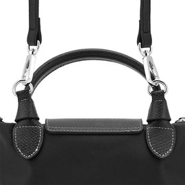 EIHI Shoulder Strap for Longchamp Women's Bag, Adjustable Shoulder Strap for Bags, Leather Strap, Carry Straps for Longchamp Mini Bag Straps, Bag Strap Extension, Black, black