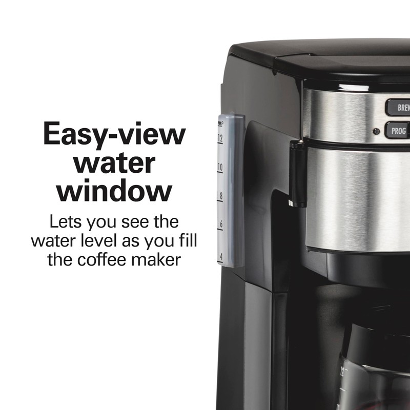 Hamilton Beach 12 Cup Programmable Coffee Maker, FrontFill Drip Coffee