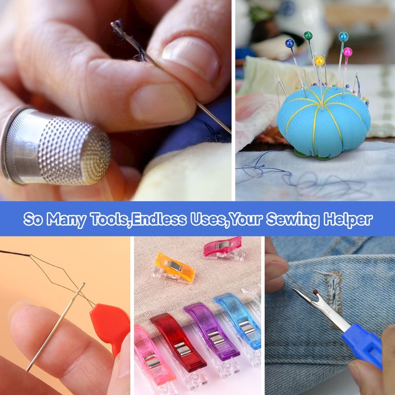 TOPSEAS Sewing Kit with 365 Sewing Accessories, with Sewing Needles,