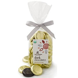 LAKE CHAMPLAIN CHOCOLATES Organic Dark Chocolate Coins, 5.8 OZ