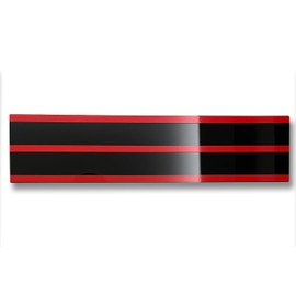 BAJIAOREN Self Adhesive Door Kick Plate 32 Inches Acrylic Decrotive Protection Plates for Exterior Interior Bottom of Doors Peel and Stick On 1/10 Inch Thickness 8x32 in Black