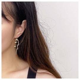 Cimenexe Vintage Flash Earrings Hollow Thunder Stud Earrings Minimalist Flash Earrings Gold Flash Earrings Jewellery for Women and Girls