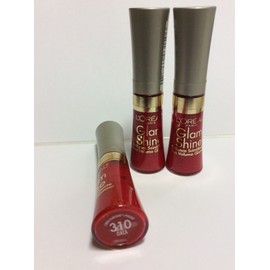 L'Oréal LOT OF 3 - L'oreal Glam Shine Dazzling Plumpnig Lipcolor Lip Gloss #310 GALA NEW