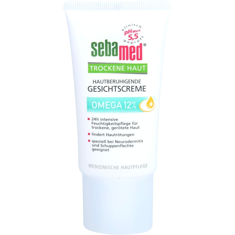 Sebamed Omega 12% Soothing Face Cream for Dry Skin, 50