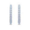 Created Opal Sterling Silver Inside Out Hoop Earrings