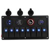 8 Gang Car Rocker Switch Panel with Blue LED Light