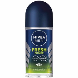 NIVEA Men Fresh Power Roll-On 50ml | 48H Anti-Perspirant & Odor Protection | Antibacterial Formula