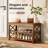 Shoe Rack Bench with Storage 3 Tier Bamboo Shoe Bench