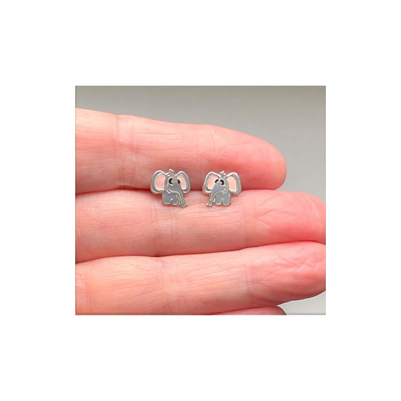 Elephant Earrings 925 Sterling Silver