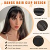 WZNBBOY Clip in Bangs 100% Human Hair Extensions Air Thinning