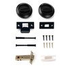 Dixiao Stainless Steel Black Round Recessed Door Lock, Hidden Install