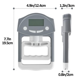 Grip Strength Tester, Hand Grip Dynamometer, Electronic Hand Grip Strength Tester Grip Strengthener Hand Exerciser Meter Digital Hand Grip Training Gauge 220 Lbs / 99 Kgs for Sports, School, Office and Home Use (Blue)