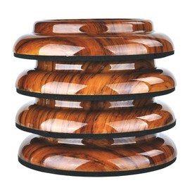 NUZAMAS Set of 4 Upright Piano Caster Cups ABS Plastic Feet Pad Timber Floor Carpet Protector Slip Resistant Deep Brown