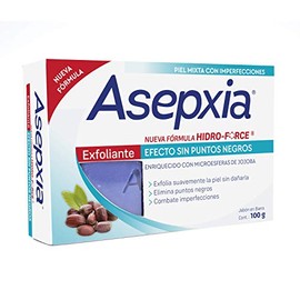 ASEPXIA Exfoliante Jabón en Barra, Efecto sin puntos negros, Combate imperfecciones, Exfolia suavemente la piel sin dañarla, Para piel mixta con imperfecciones, 100 g