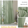 Gwine Sheer Curtains Sage Green 2x59Wx84L