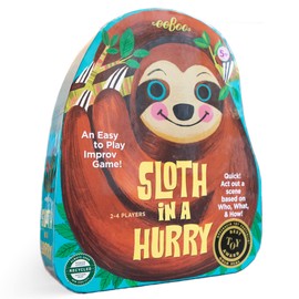 eeBoo: Sloth in a Hurry Action Game, an Easy Fast-Moving Improv Game, 2 to 4 Players, 15-30 Minute Play Time, Develops Creativty and Imagination, For Ages 5 and up