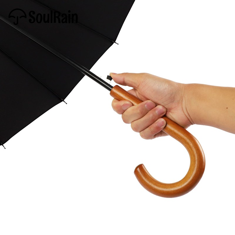 SoulRain 16 Ribs 48" Stick Umbrella Auto Open Solid Color
