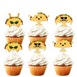 S-Cp-0539 ce Cream Fruit Dessert Cupcake Topper Colorful Glitter Happy Birthday Sensory Pop Game Theme Decor Supplies Baby Shower Boys Girls Birthday Party Decorations