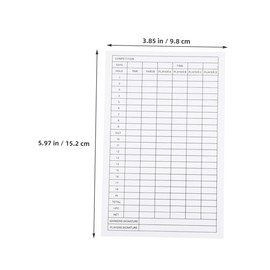 Kisangel 18-Piece Golf Scorecards Score Recording Paper Lightweight Versatile for Tournaments Practices Golf Clubs Outdoor Sports