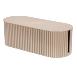 YOKIVE Cable Management Box, Cord Hider Organizer Decorative Strip Storage Box Desk Accessories for TV Computer Cords Home, Office, Light Brown