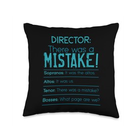 Choir Director Sopranos Alto Tenor Basses Choir teacher Throw Pillow