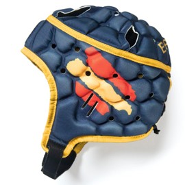 Rugbier - Professional Air-Pro Rugby Helmet for Adults and Teenagers, Unisex, Adjustable, Padded Head Protection, Model Spain Flag (Small)