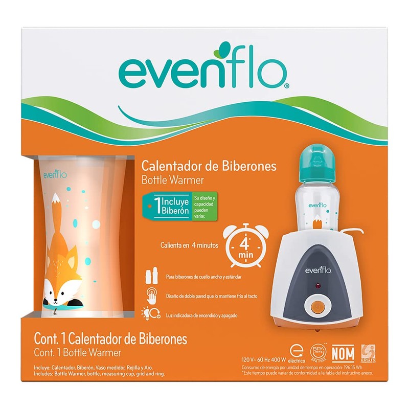 Evenflo Calentador de Biberones Eléctrico, para biberones de cuello delgado